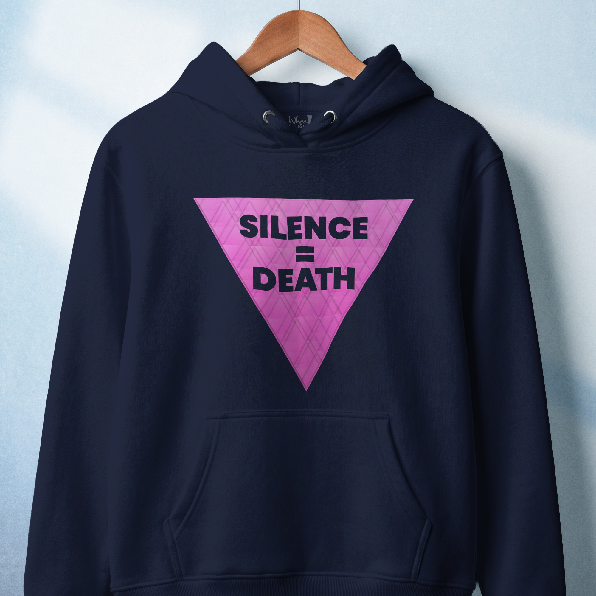 Silence = Death Hoodie Pink Triangle Hoodie