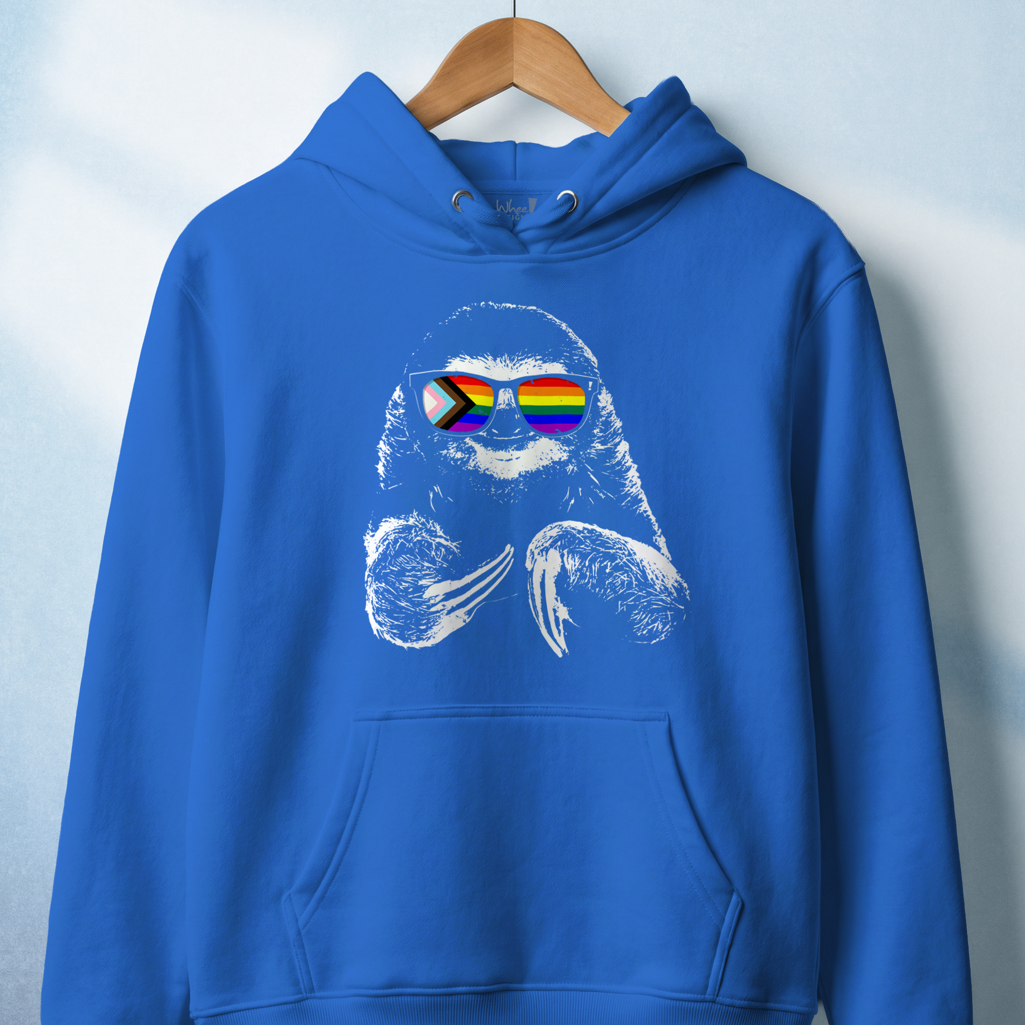 Chill Mode Sloth Custom Pride Flag Hoodie