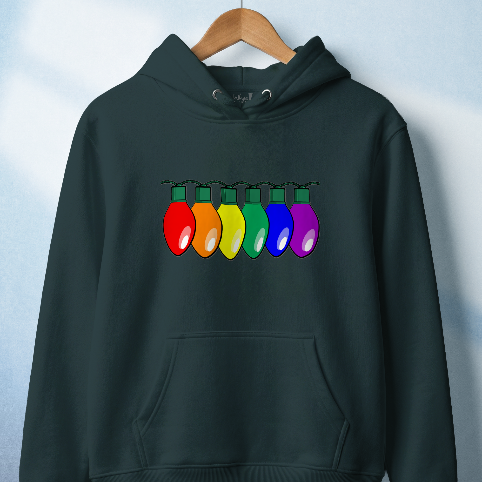 Merry & Bright Custom Pride Lights Hoodie