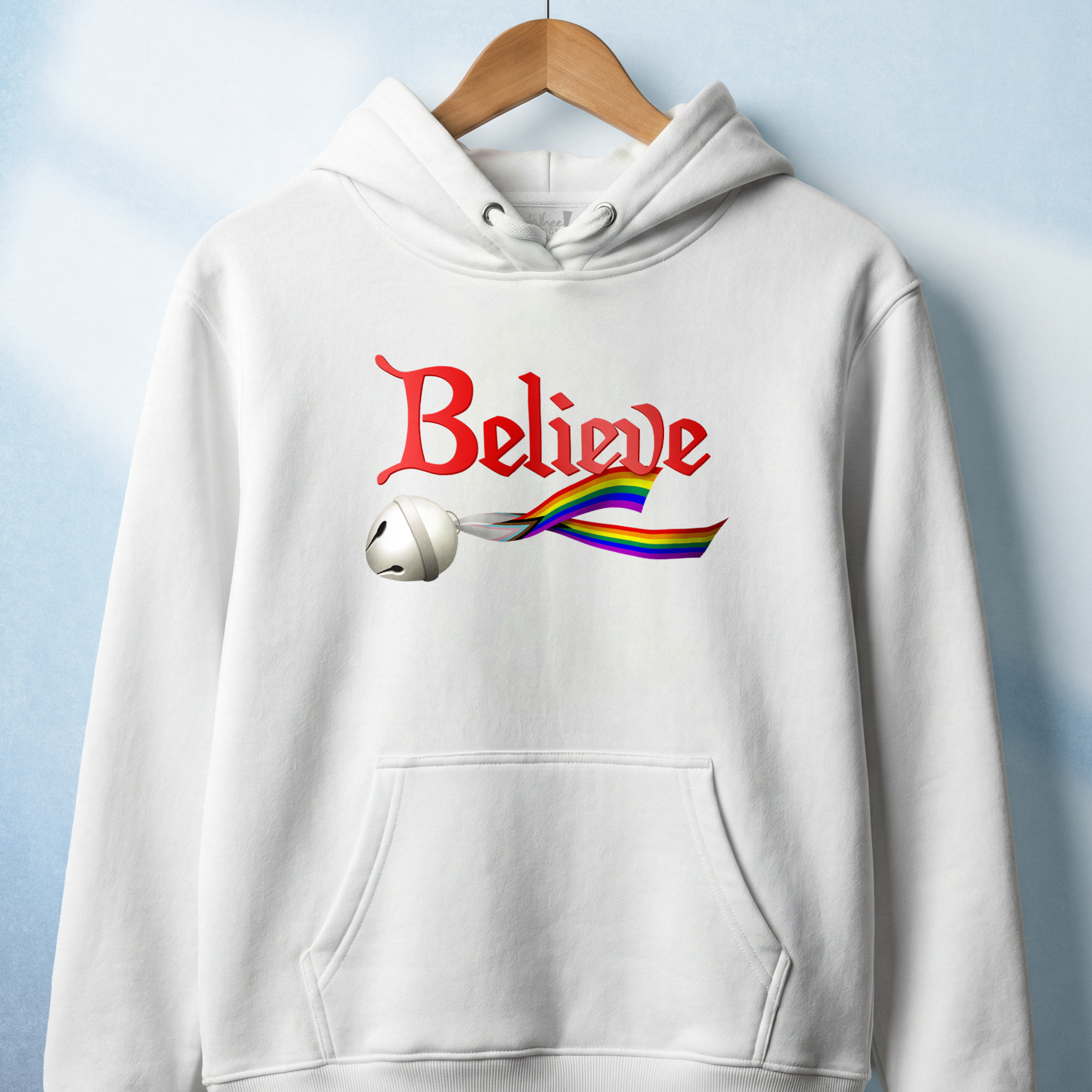Custom Pride Believe Jingle Bell Premium Hoodie