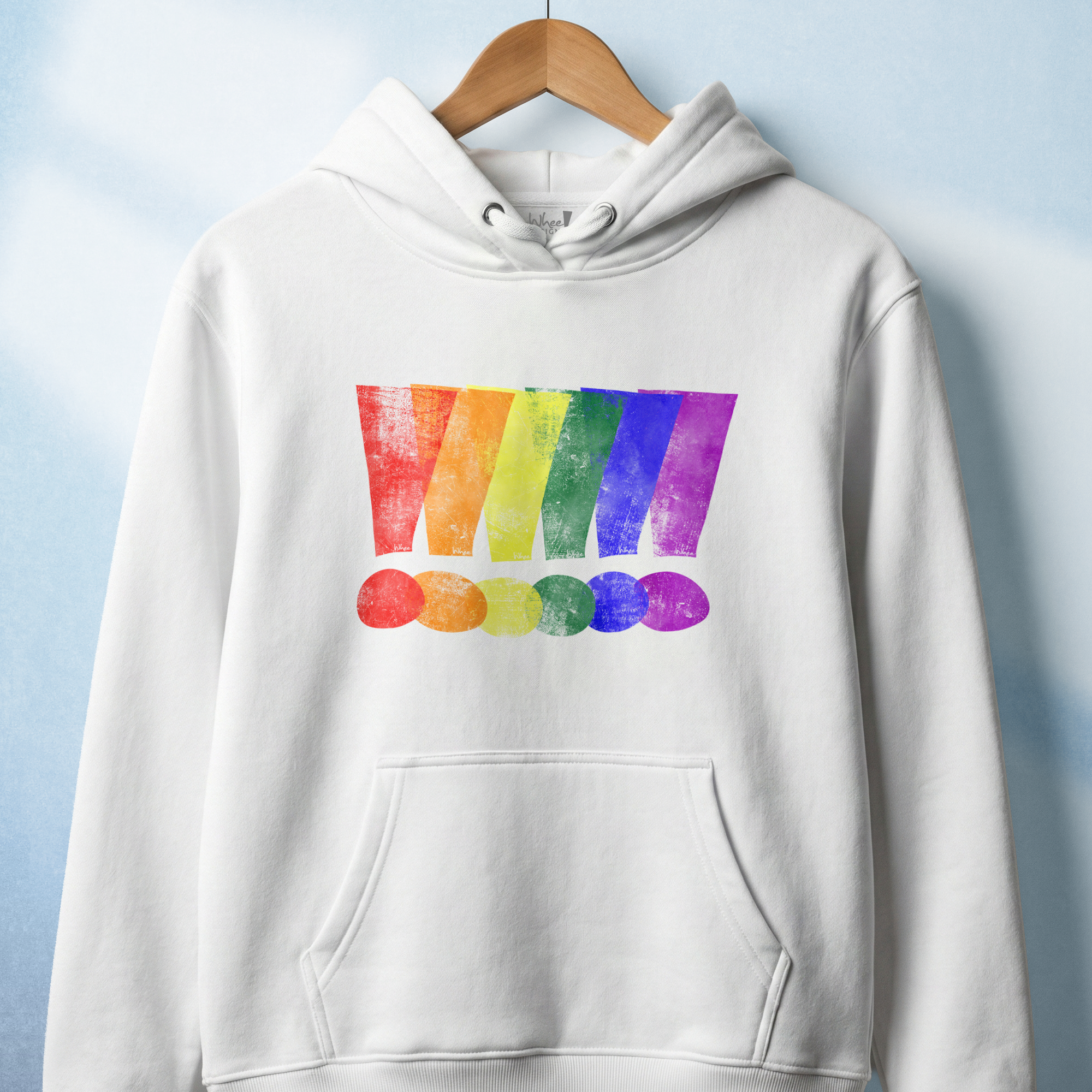 Loud & Proud Grunge Custom Pride Exclamation Hoodie