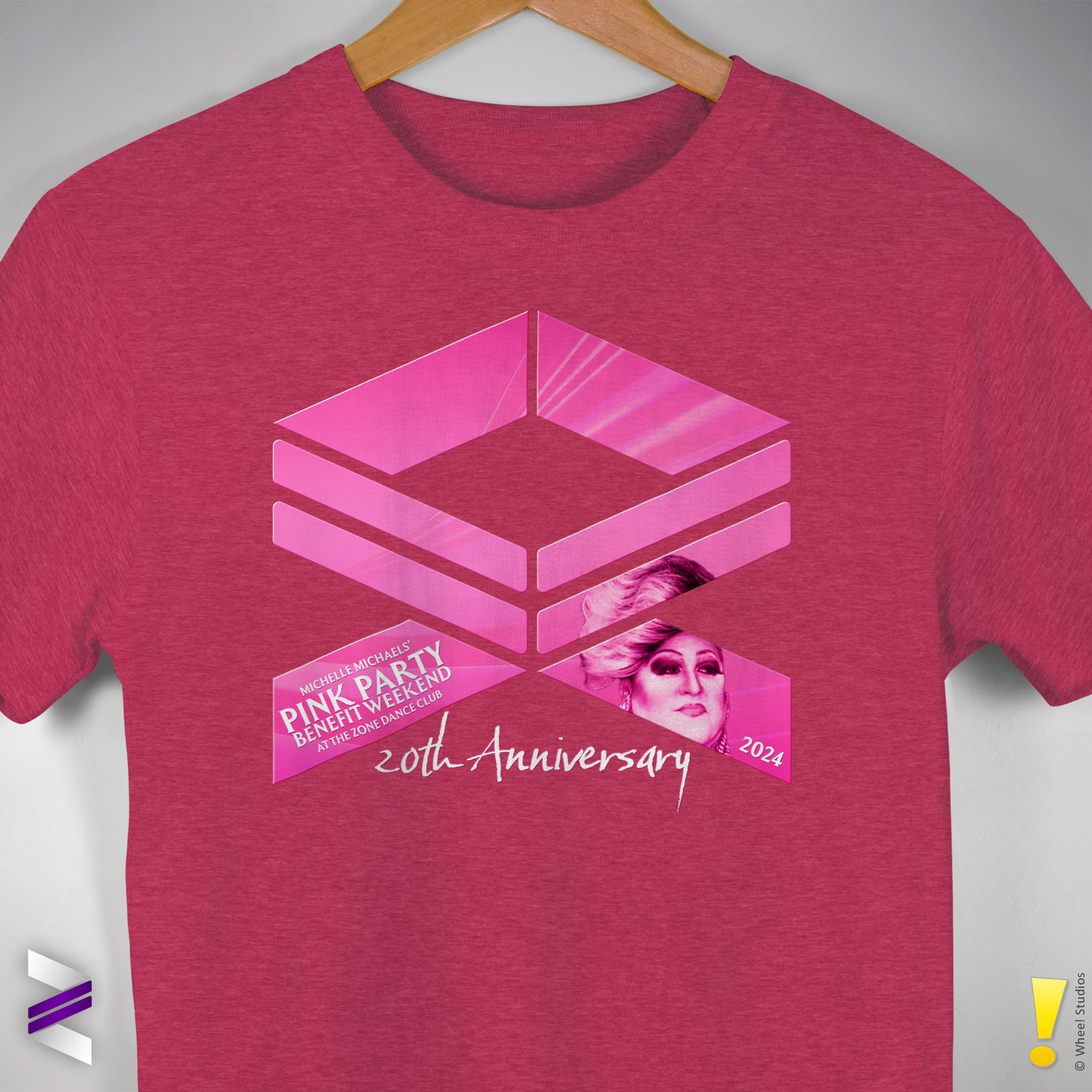 Michelle Michaels' Pink Party Benefit Weekend 20th Anniversary T-Shirt