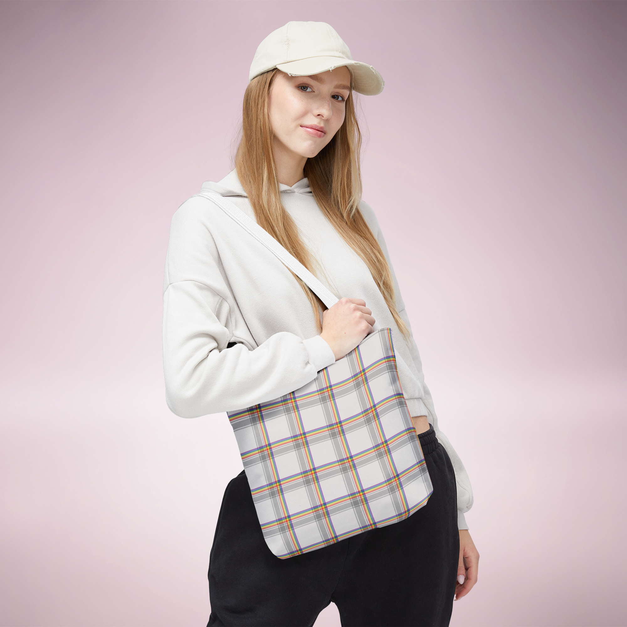 Pride Flag Plaid Everyday Tote Bag