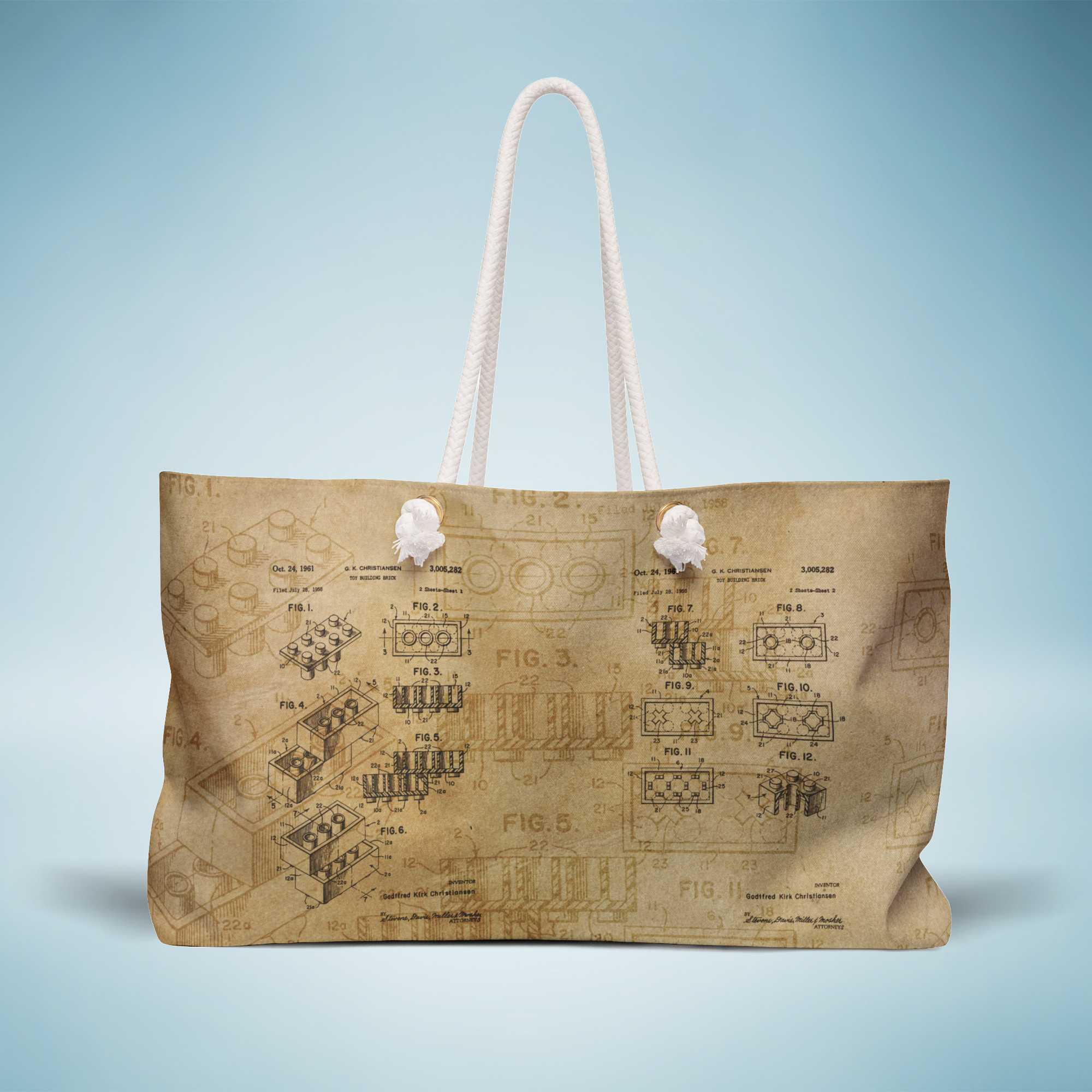 Brick Patent Weekender Bag