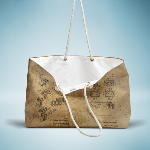 Brick Patent Weekender Bag