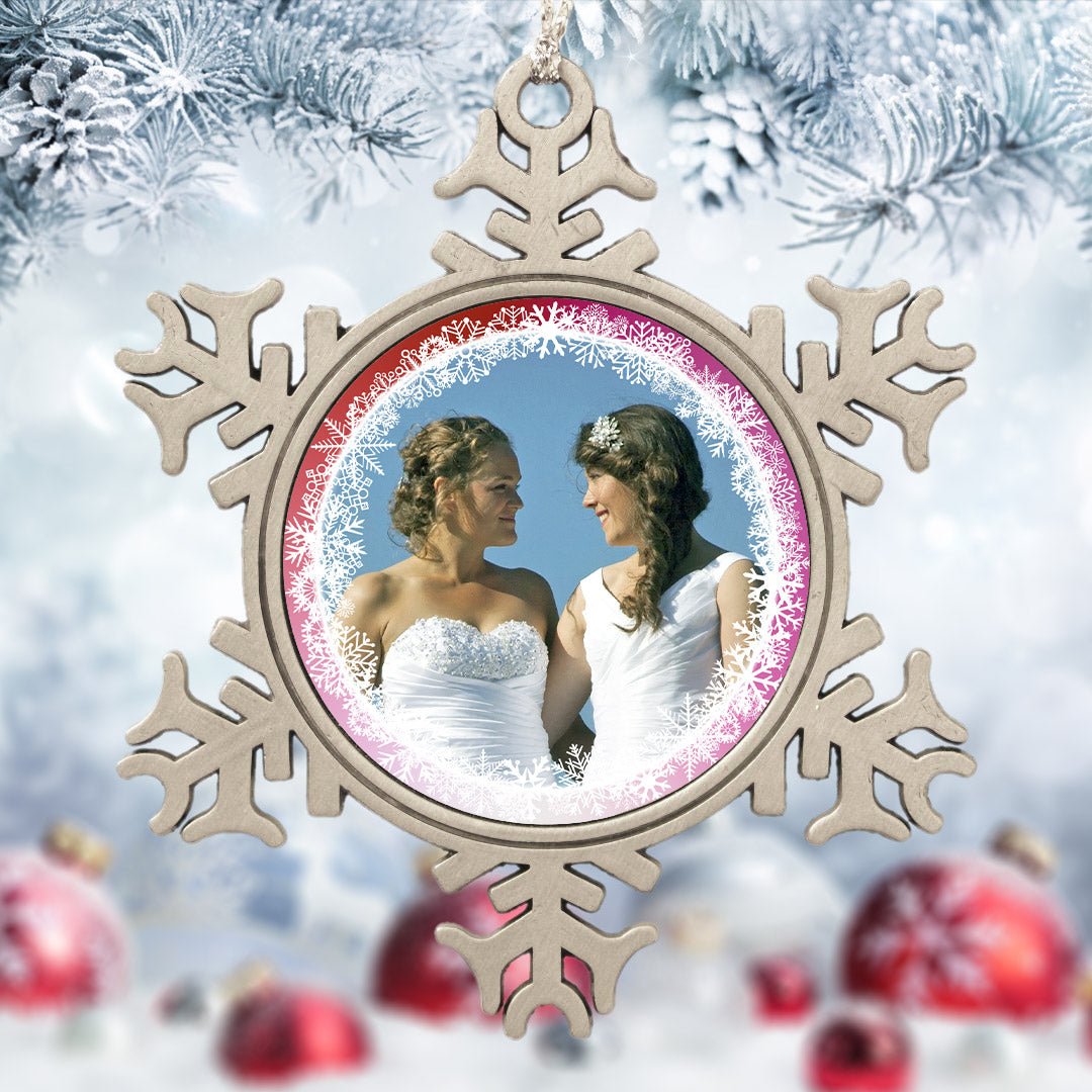 Personalized Pewter Snowflake Ornament