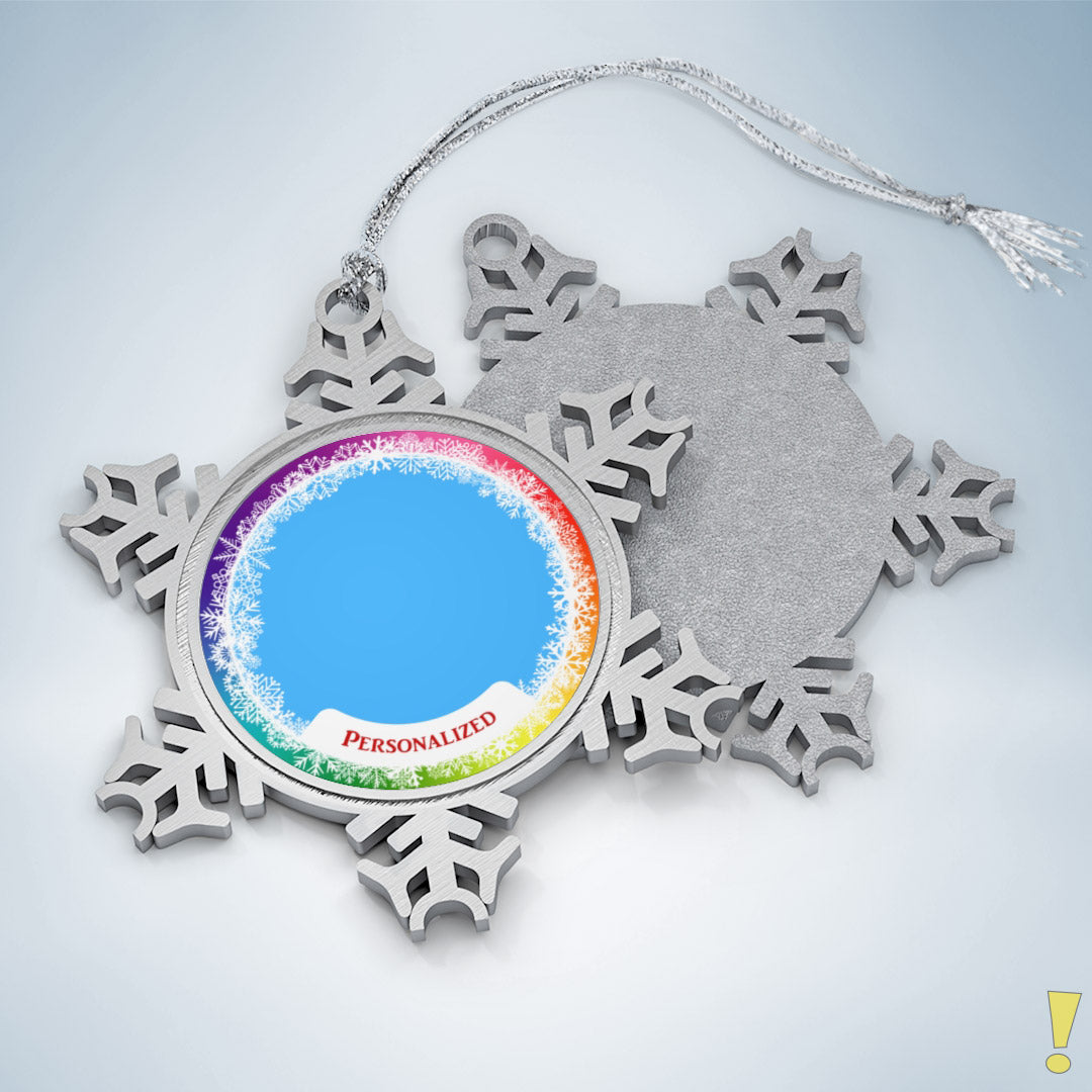 Personalized Pewter Snowflake Ornament
